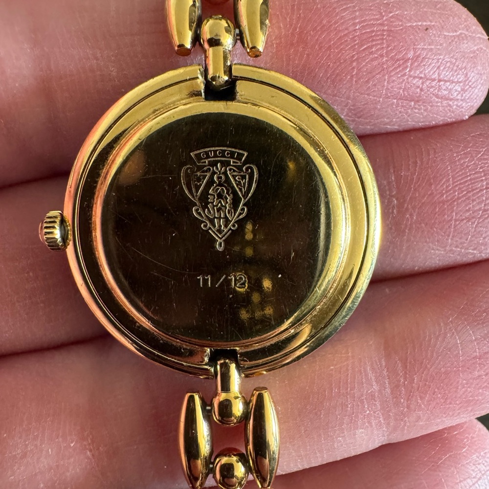Gucci Gold Watch with Blue Bezel and Extra Bezels - Picture 6 of 8